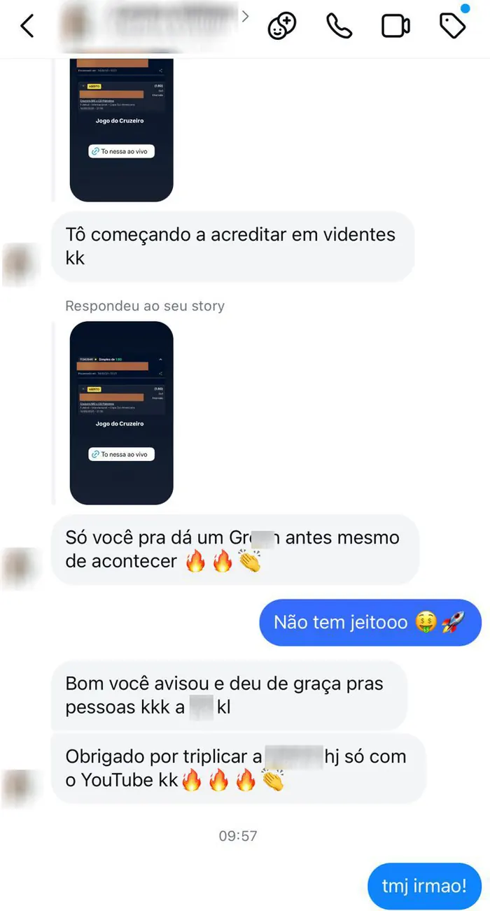 Depoimento 3 de quem já está no grupo.