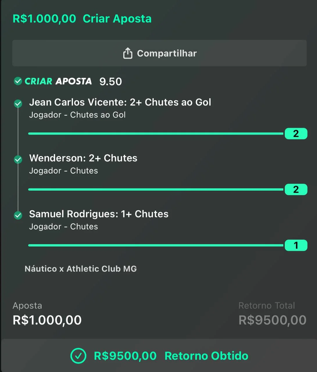 Comprovante de aposta 3