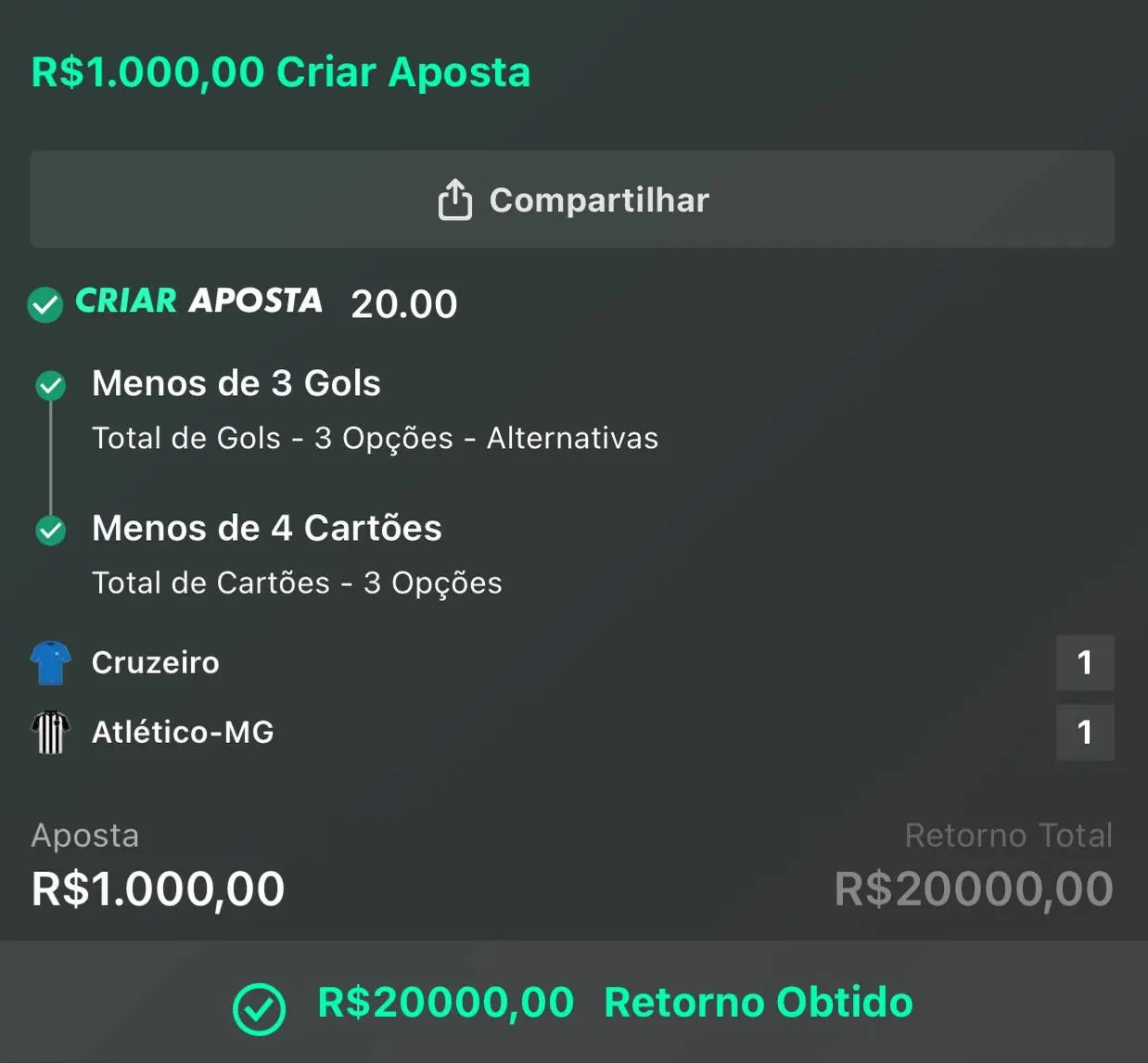 Comprovante de aposta 4